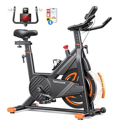 2026 Toputure Heimtrainer Fahrrad mit APP, 0-100% Magnetwiderstand Ergometer, 15KG Schwungrad, Bis 160KG, Hometrainer Indoor Bike mit LCD