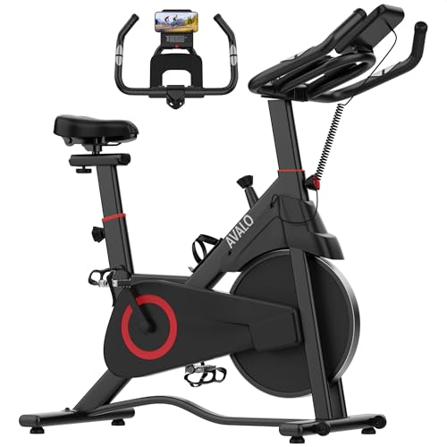 Avalo Heimtrainer Fahhrad - Magnetisches Widerstandssystem - Indoor Cycle - Spinning Bike - Hometrainer - Trainingscomputer und LCD-Display