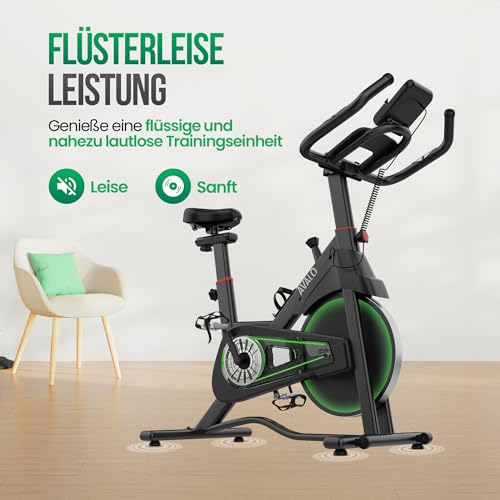 Avalo Heimtrainer Fahhrad - Magnetisches Widerstandssystem - Indoor Cycle - Spinning Bike - Hometrainer - Trainingscomputer und LCD-Display