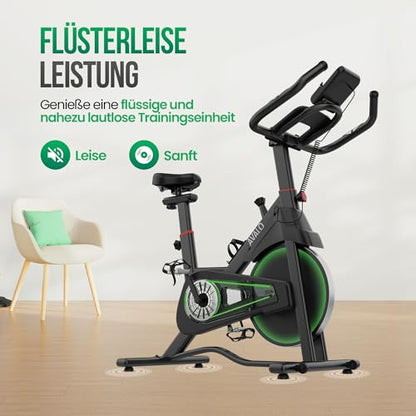 Avalo Heimtrainer Fahhrad - Magnetisches Widerstandssystem - Indoor Cycle - Spinning Bike - Hometrainer - Trainingscomputer und LCD-Display