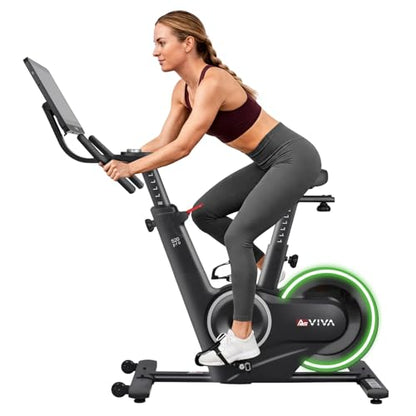AsVIVA S20 Speedbike - Indoor Cycle Heimtrainer, 21,5" TFT Touchdisplay, Bluetooth-App (Kinomap, Zwift), 20 kg Schwungmasse, leise Magnetbremse, LED
