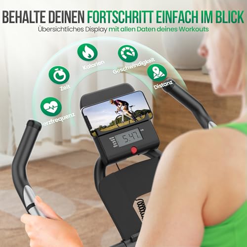 Avalo Heimtrainer Fahhrad - Magnetisches Widerstandssystem - Indoor Cycle - Spinning Bike - Hometrainer - Trainingscomputer und LCD-Display