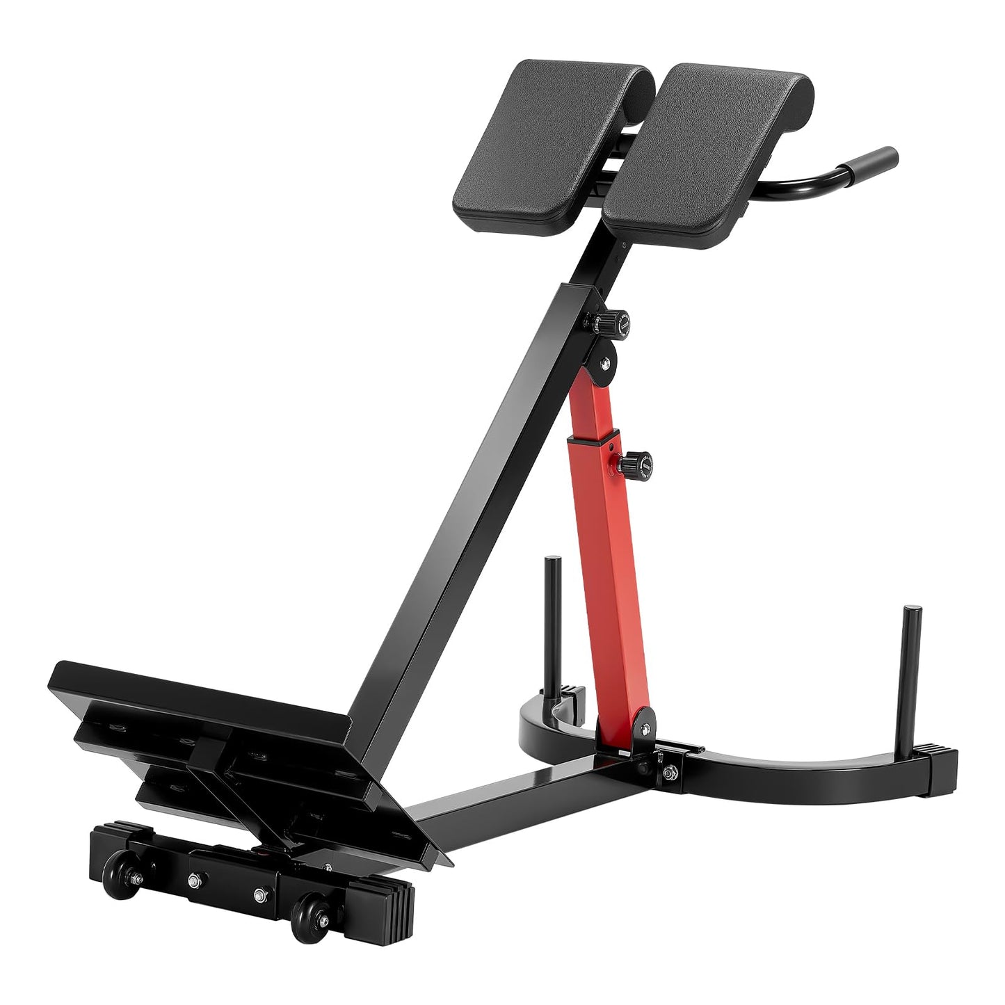 Sunny Health & Fitness Exercise Bikes, Magnetic Recumbent Bike + Unisex's Station-SF-BH620062 Hyperextension Roman Chair with Dip Station, Black, One