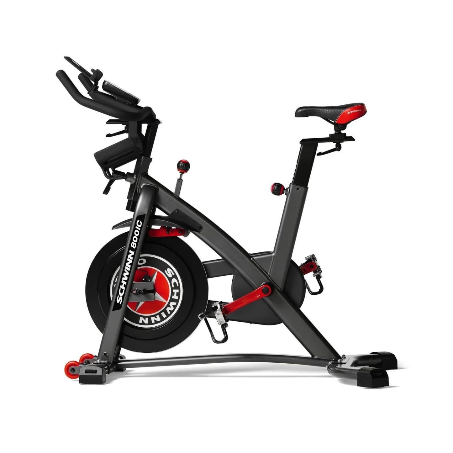 Sunny Health & Fitness Exercise Bikes, Magnetic Recumbent Bike + Locking Collar Clamps with Quick Release for Olympic Barbells for Pro Training